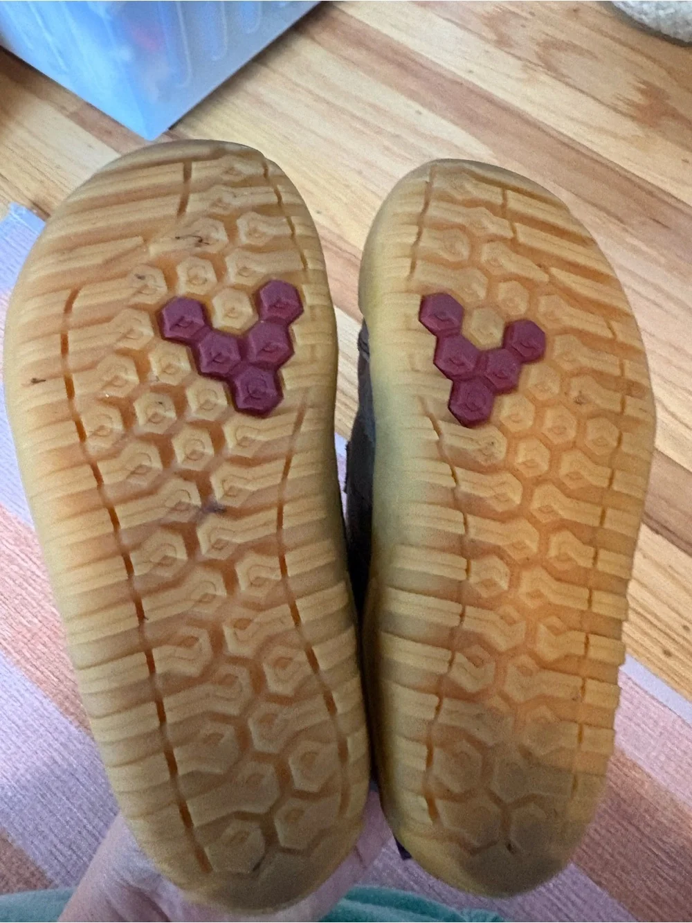 Vivo Barefoot Kids brown Velcro Boots with Tan Lining